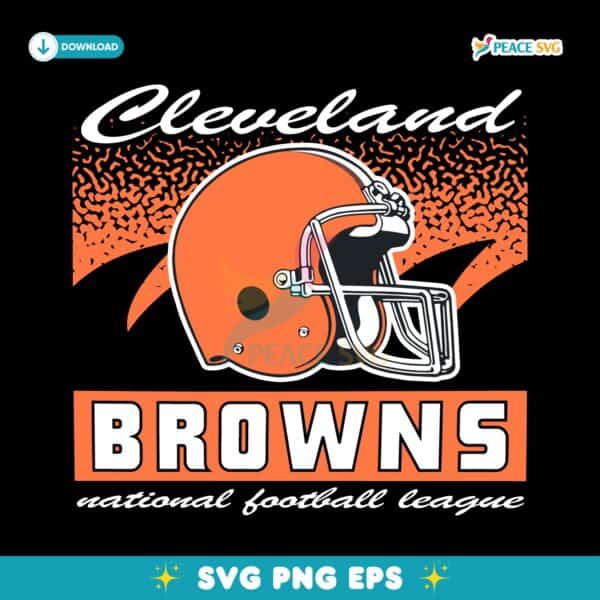 Cleveland Browns Historic Waver Football Helmet SVG