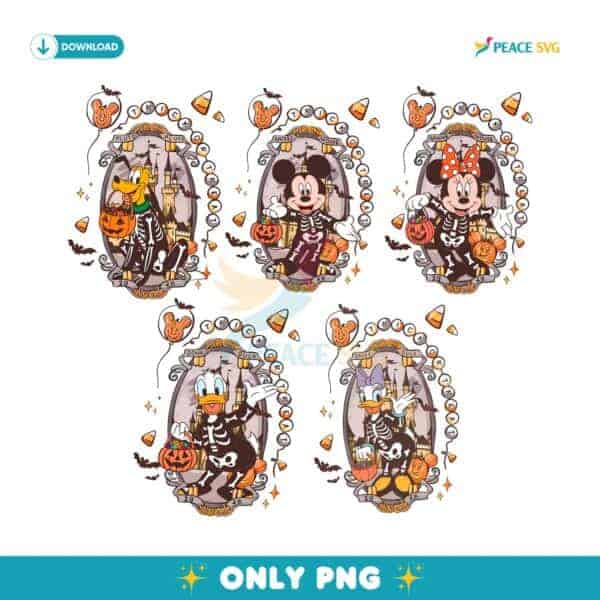 Disney Mickey And Friends Halloween Trick Or Treat Skeleton Costume Bundle PNG