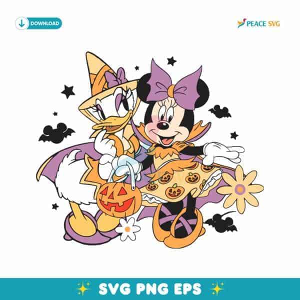 Disney Minnie And Daisy Halloween Besties Girls Trip 2025 SVG