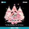 Disney Minnie Mouse Christmas Pink Tree The Most Wonderful Time Of The Year PNG