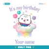 Gabbys Dollhouse The Movie Personalized Birthday Cat Cupcake PNG