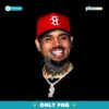 Hip Hop Chris Brown Red Cap Gold Chain Portrait PNG