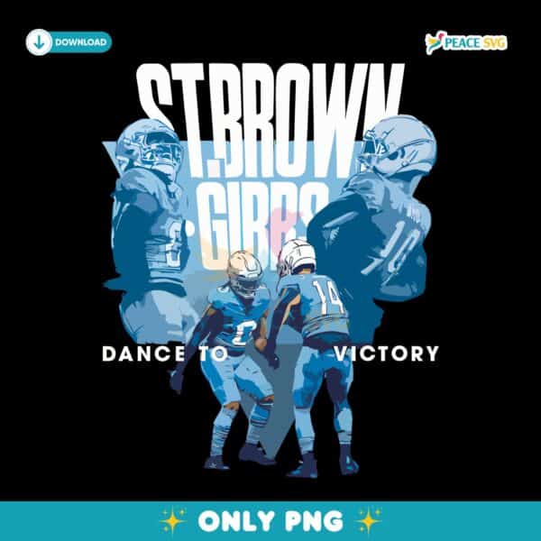 Jahmyr Gibbs And Amon Ra St Brown Detroit Victory Dance PNG