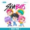 Kpop Demon Hunters Saja Boys Chibi Comfort Colors Anime Cartoon PNG