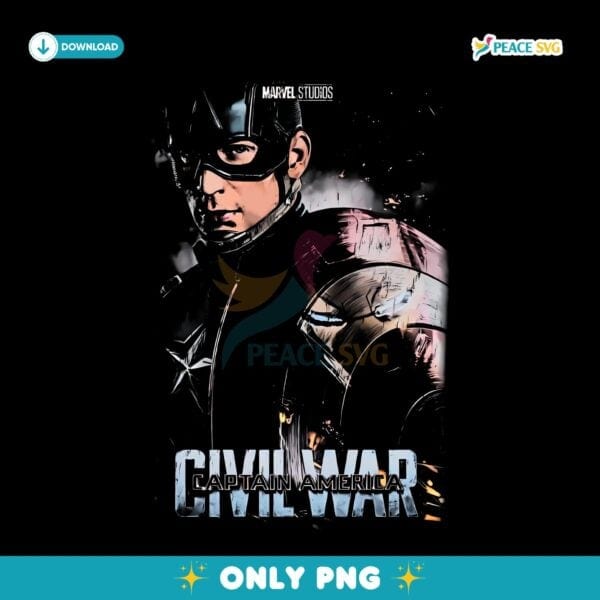 Marvel Captain America Civil War Vintage Superhero Movie Poster PNG