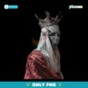 Masked Monarch With Crown Dark Royal Portrait PNG
