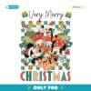 Mickey And Friends Very Merry Christmas Checkerboard Trees PNG