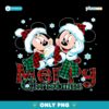 Mickey And Minnie Merry Christmas Plaid PNG