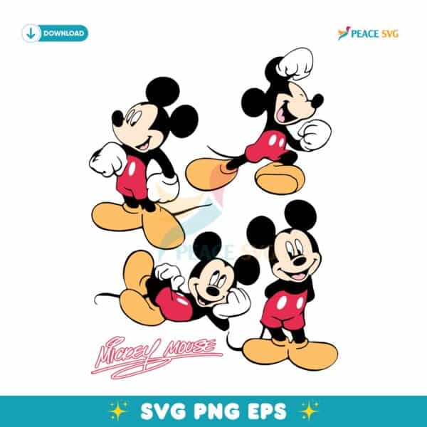 Mickey Mouse Disney Mickey Pose SVG