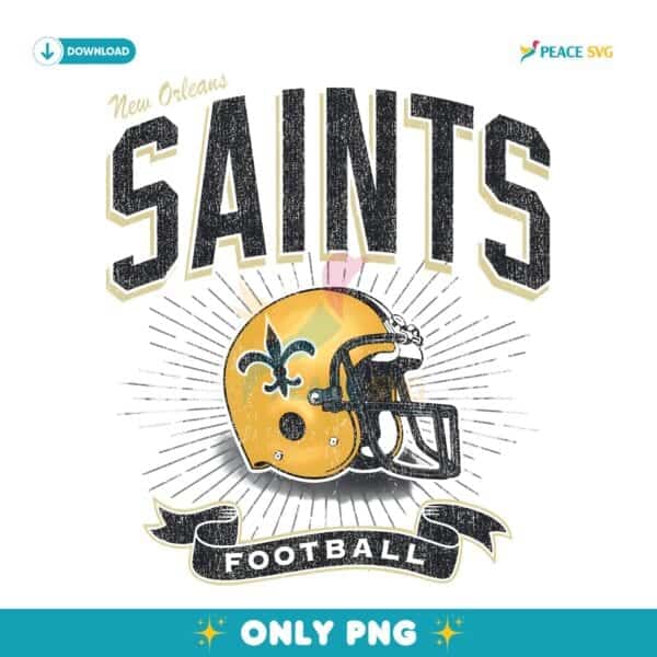 New Orleans Saints Historic Prime Football Helmet PNG