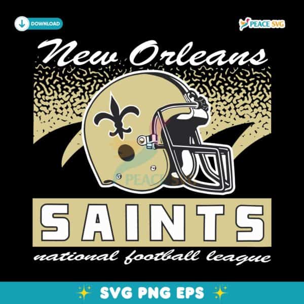 New Orleans Saints Historic Waver Football Helmet SVG