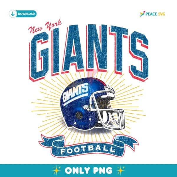 New York Giants Historic Prime Football Helmet PNG