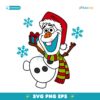 Olaf Christmas Disney Frozen Olaf Santa Hat SVG