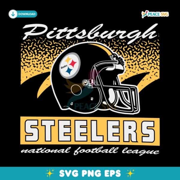 Pittsburgh Steelers Historic Waver Football Helmet SVG