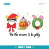 Retro Winnie The Pooh Santa Hat Honey Mug Piglet Christmas Wreath PNG