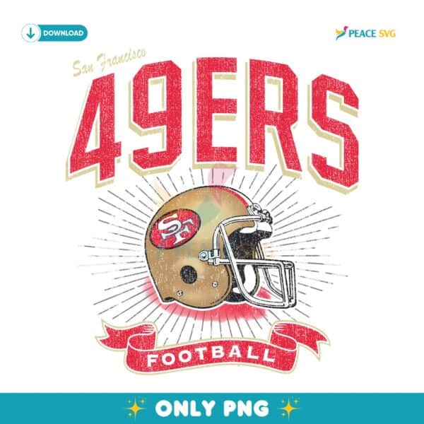 San Francisco 49Ers Historic Prime Football Helmet PNG