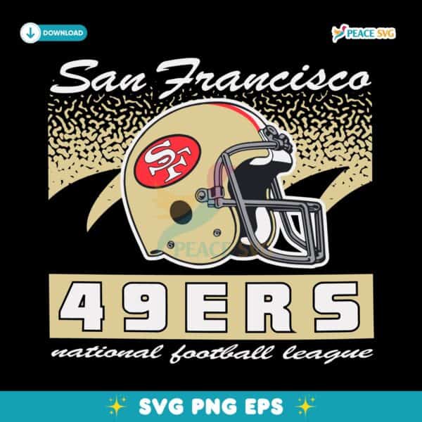 San Francisco 49Ers Historic Waver Football Helmet SVG