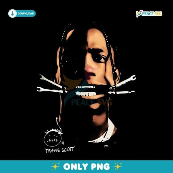 Travis Scott Graphic Art PNG