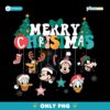 Vintage Mickey And Friends Merry Christmas Ornaments Snowflakes PNG