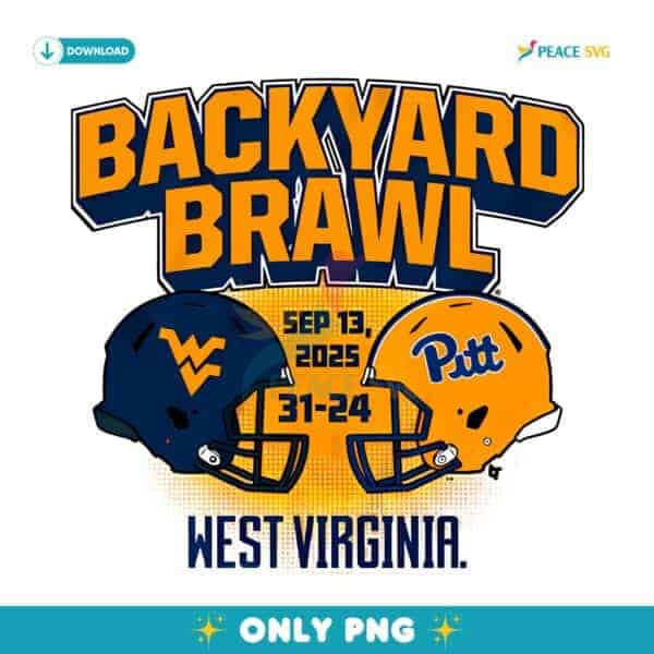 West Virginia Football Backyard Brawl Champs PNG
