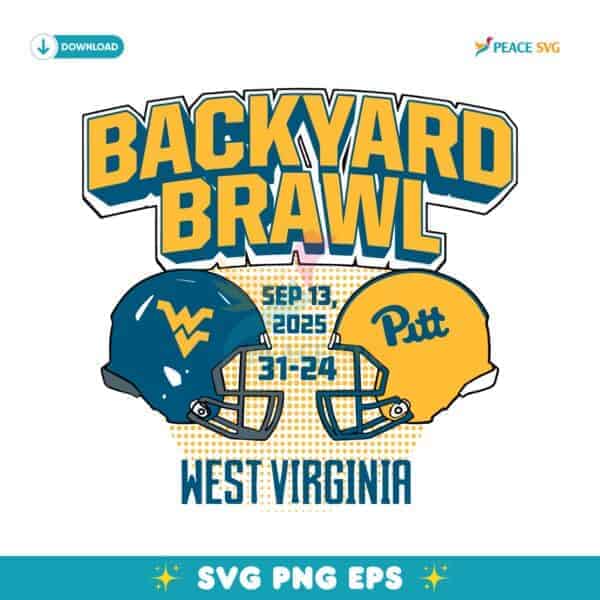 West Virginia Football Backyard Brawl Champs SVG