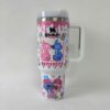 Cute Valentine's Day themed tumbler with love characters.