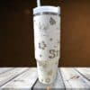 Stylish Peace SVG tumbler with tropical and floral designs, perfect for summer.