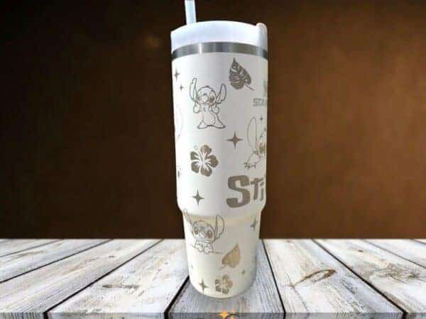 Stylish Peace SVG tumbler with tropical and floral designs, perfect for summer.