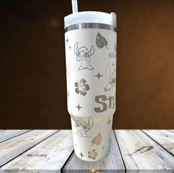 Stylish Peace SVG tumbler with tropical and floral designs, perfect for summer.
