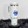 Cute Stitch Disney character on travel mug.
