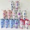 Adorable Stitch design thermos mugs, perfect for gifting or everyday use.