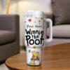 Custom Winnie the Pooh 40oz Tumbler with Handle Bear Cub Pooh Christmas Gift Tumbler