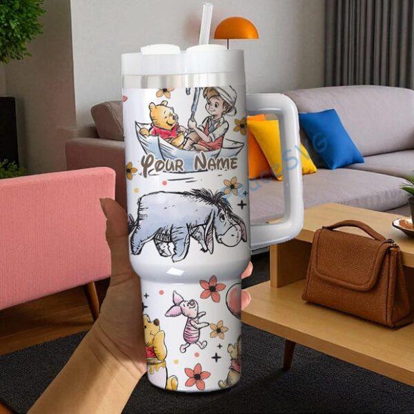 Personalized Winnie the Pooh Tumbler: Classic Pooh Inspired 40oz Metal Cup