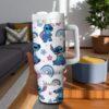 Personalized Blue Alien Tumbler Cup: Engraved Name Gift - Image 3