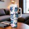 Custom Blue Alien 40oz Tumbler Cup Personalized Name Stitch Cup Cute Girls Gift Tumbler - Image 2