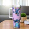 Personalized Blue Alien Tumbler Cup Engraved Name Gift - Image 2