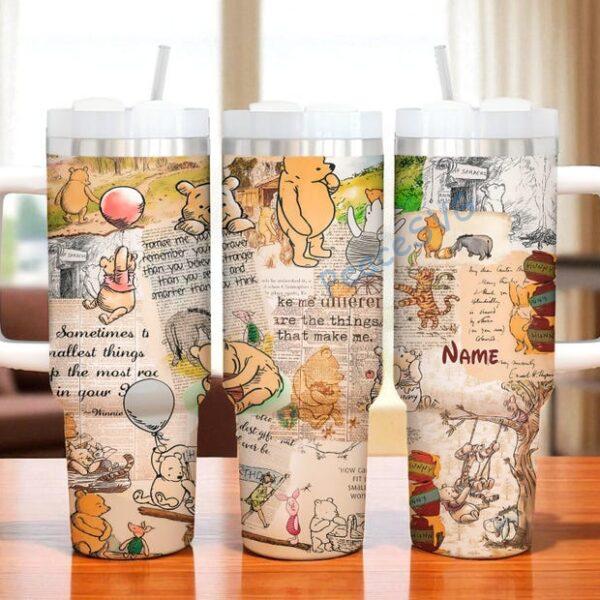 Alternative view of Personalized Winnie the Pooh Tumbler Classic Pooh Stainless Steel Cup
