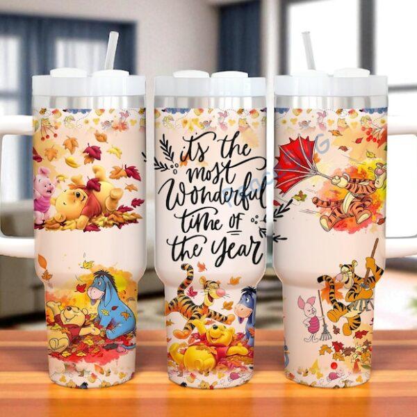 Personalized Winnie the Pooh Tumbler: Classic Pooh Inspired 40oz Metal Cup