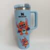 Cute pumpkin bat thermos with Halloween theme, kids' drink mug.