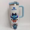 Colorful Stitch themed Halloween travel mug for kids and fans.