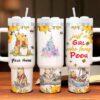 Personalized Just A Girl Who Loves Pooh Tumbler 40 Oz, Disney Winnie The Pooh Coffee Tumbler, Movie Cartoon Tumbler, Disneyworld Cup - Image 2