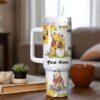 Personalized Just A Girl Who Loves Pooh Tumbler 40 Oz, Disney Winnie The Pooh Coffee Tumbler, Movie Cartoon Tumbler, Disneyworld Cup - Image 3