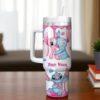 Personalized  Lilo And Stitch Tumbler 40oz, Stitch And Angel Tumbler, Lilo And Stitch Tumbler, Angel Tumbler, Disney Cartoon Tumbler - Image 3