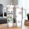 Custom Personalized Giraffe 40oz Tumbler With Handle & Straw - Image 4