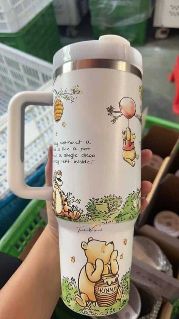 Cute bear with honey and Winnie the Pooh design.
