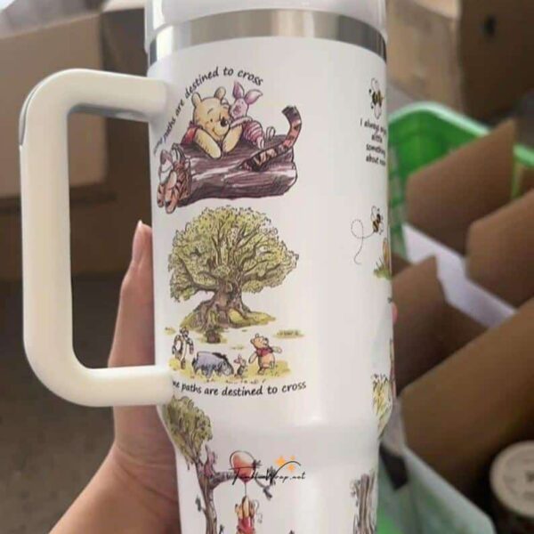Cute illustrated peace and friendship themed travel mug with animals.