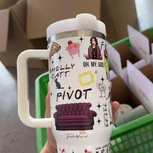 Vivid mug featuring playful quotes and colorful illustrations, perfect for home or office.