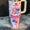 Colorful Stitch and friends coffee mug design.