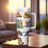 Personalized Winnie the Pooh 40oz Tumbler with Handle Original Pooh Bear Cup Christmas Gift Tumbler - Image 3