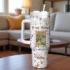 Personalized Winnie the Pooh 40oz Tumbler with Handle Original Pooh Bear Cup Best Friend Gift Tumbler - Image 3